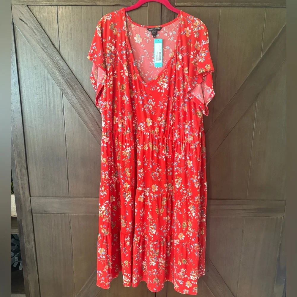 NEW✨Red Floral Dress (Stitch Fix) Size 3X - Picture 2 of 6